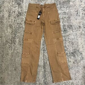 High Waist Khaki Cargo Pants NWT Size 15